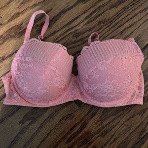 Victoria’s Secret Pink and Gold Lace Bra 34C